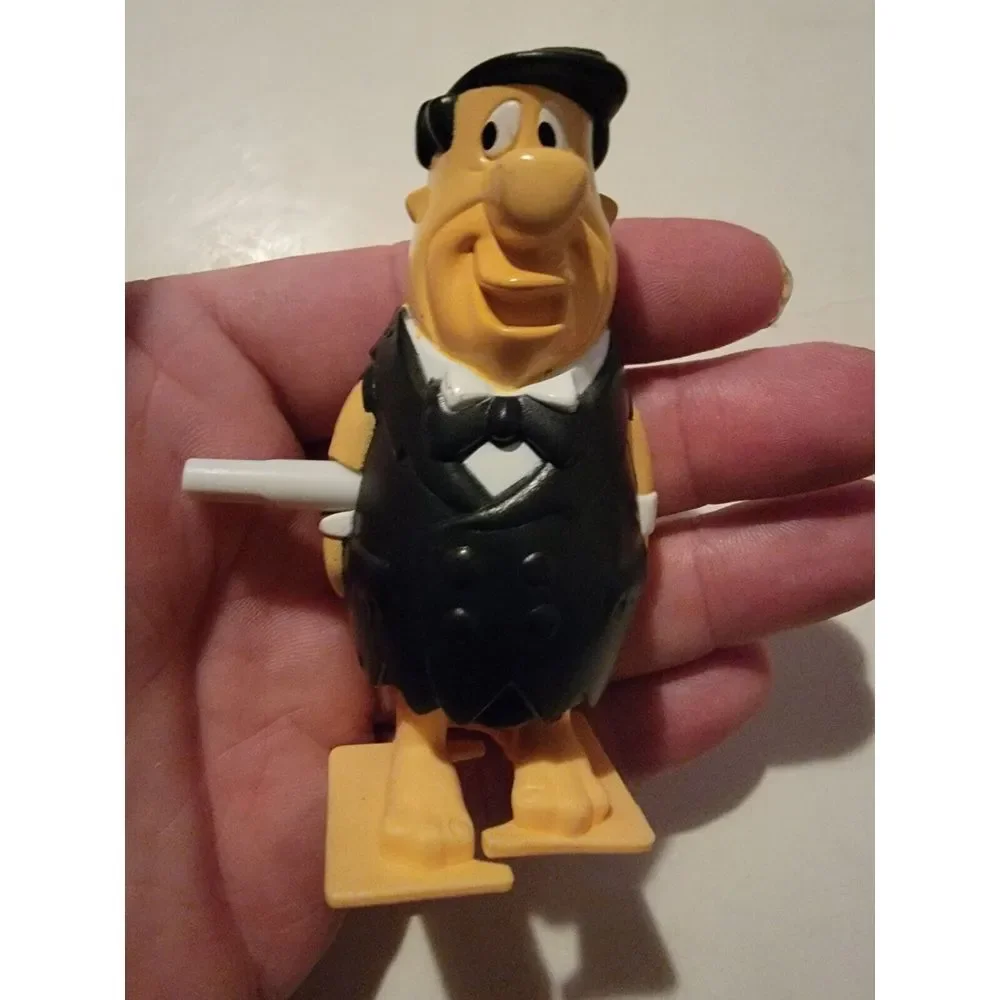 Burger King Fred Flintstone Hanna Barbara Wind Up Walker Vtg Cake Topper